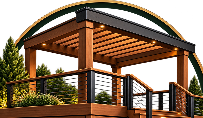 DecksByPro deck and pergola illustration